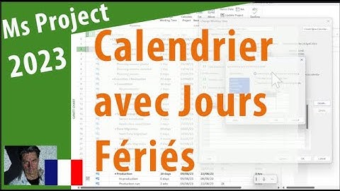 # 11.1.03 MS Project 2023 ●   Ajouter les Jours Fériés au Calendrier ● Simple