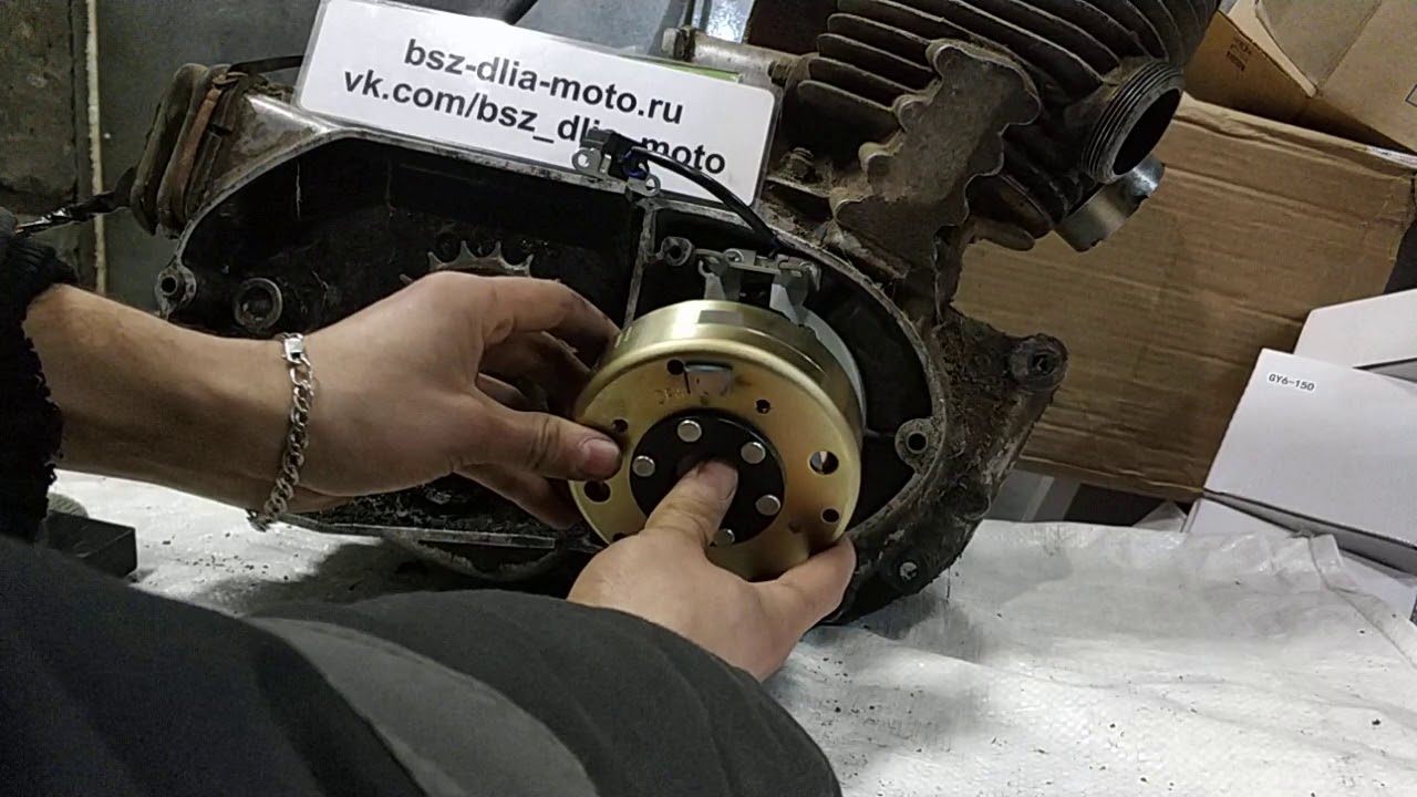Зажигание #cdi от Скутера на Иж Планета 6-ти вольтовым картером - YouTube