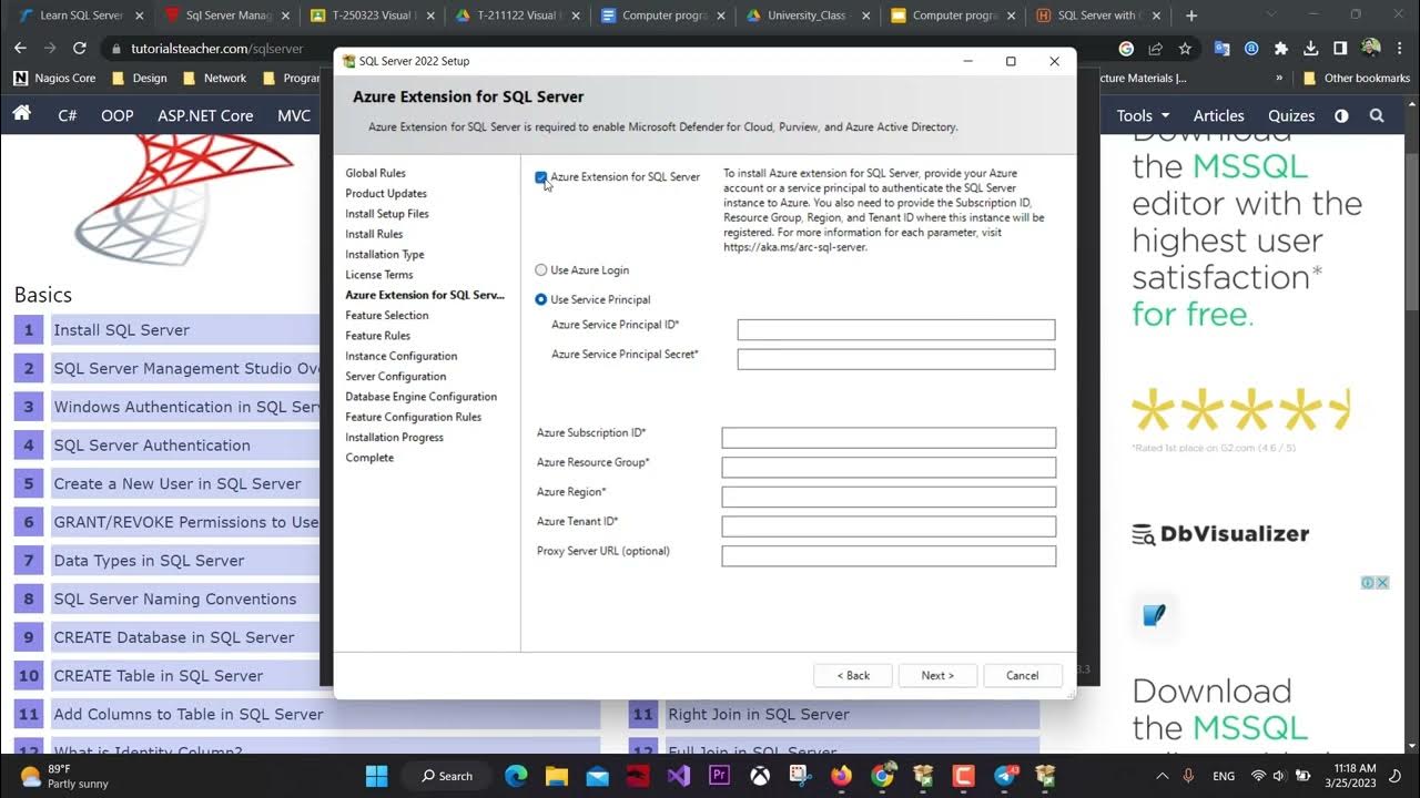 Setup SQL server express and studio - YouTube