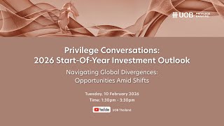 Privilege Conversations: 2026 Start-of-Year Investment Outlook