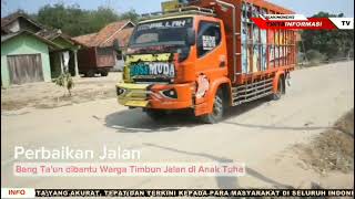 Bang Taun Bersama Masat Timbun Jalan Di Kampung Anak Tuha Lampung Tengah