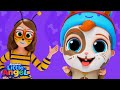 Animal Face Painting Dance Song! 🐶🐝 | Little Angel Kids Songs & Nursery Rhymes