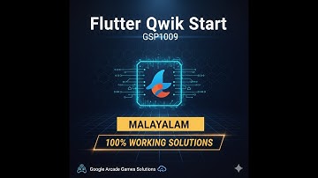 Flutter Qwik Start GSP1009  | Google Cloud Skill MALAYALAM #googlearcade #freeswag #18 #ai #gsp1009