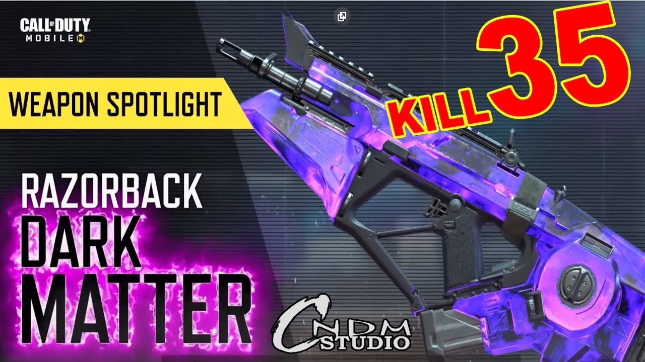 Razorback Cod Gun CALL OF DUTY MOBILE, NEW WEAPON RAZORBACK DARK METTER KILL 35 - YouTube