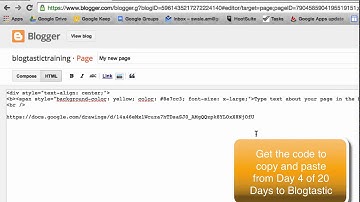Embed a Google Drawing into a Blog Page
