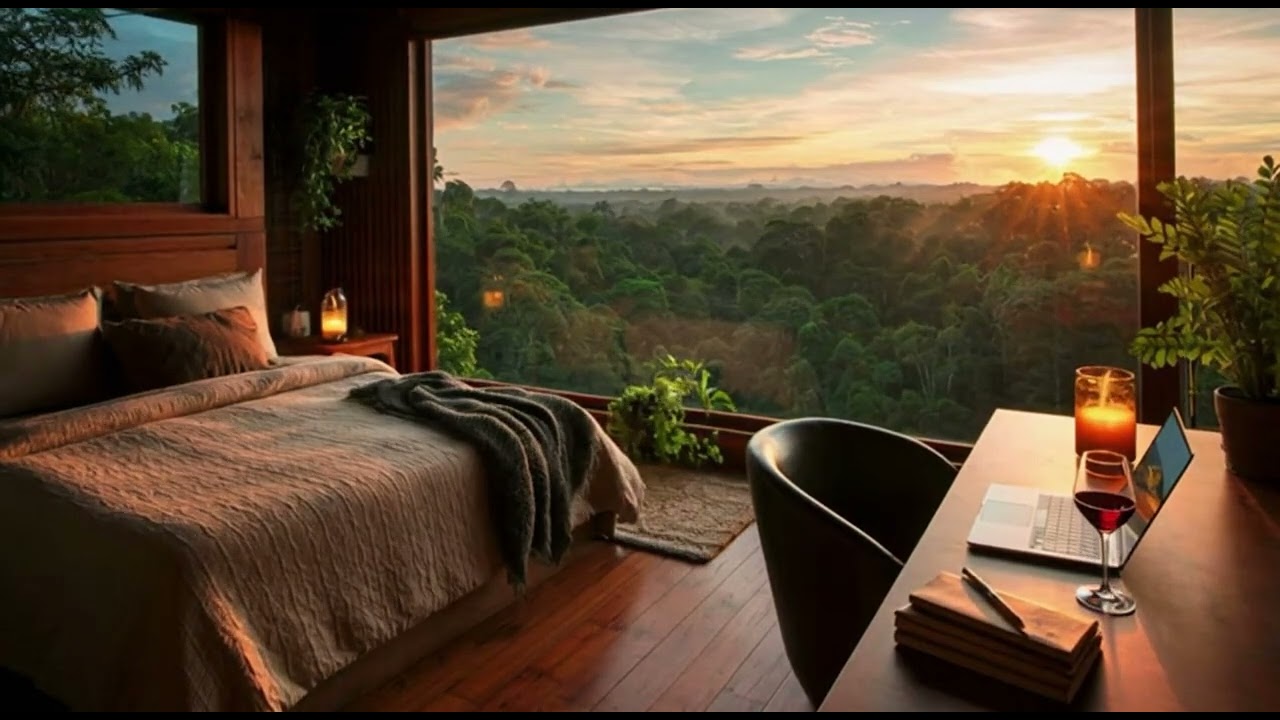 Relaxing video overlooking the Amazon. Chill deep house relaxing vibe! (long version)