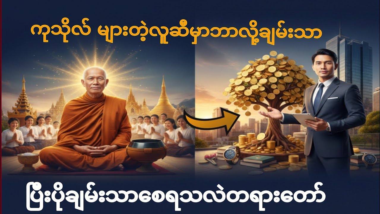 ဘာကြောင့် ကုသိုလ်များသူ ပိုချမ်းသာရသလဲ? ဗုဒ္ဓဘာသာအမြင်!
