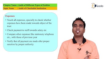 Audit of Charitable Institution - Audit of Different Entity - Auditing and Assurance