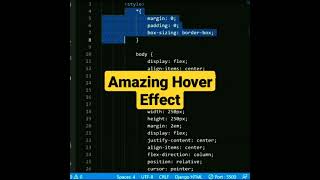 CSS Tutorial | Amazing Hover Effect #shorts #css3 #css