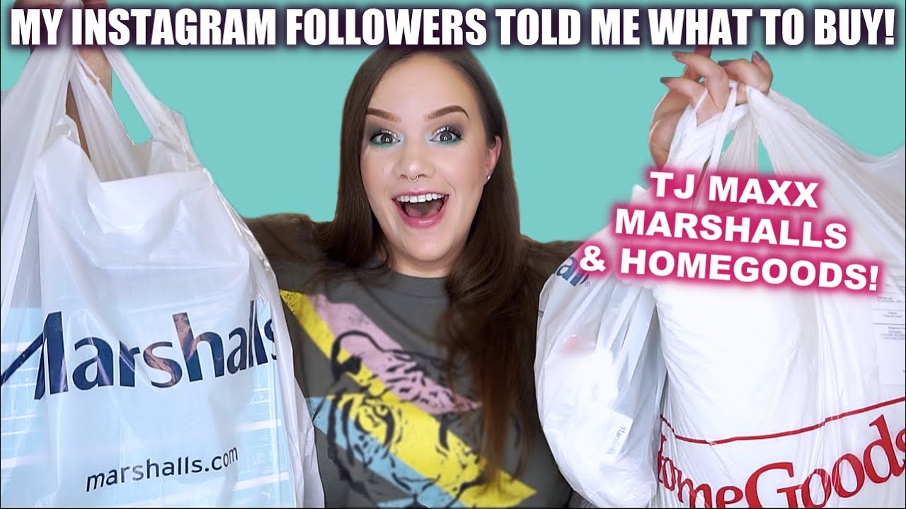 INSTAGRAM FOLLOWERS CONTROLLED MY SHOPPING SPREE | TJ Maxx + Marshalls + Homegoods