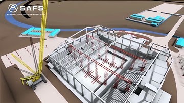 Steel structure space frame roof installation method