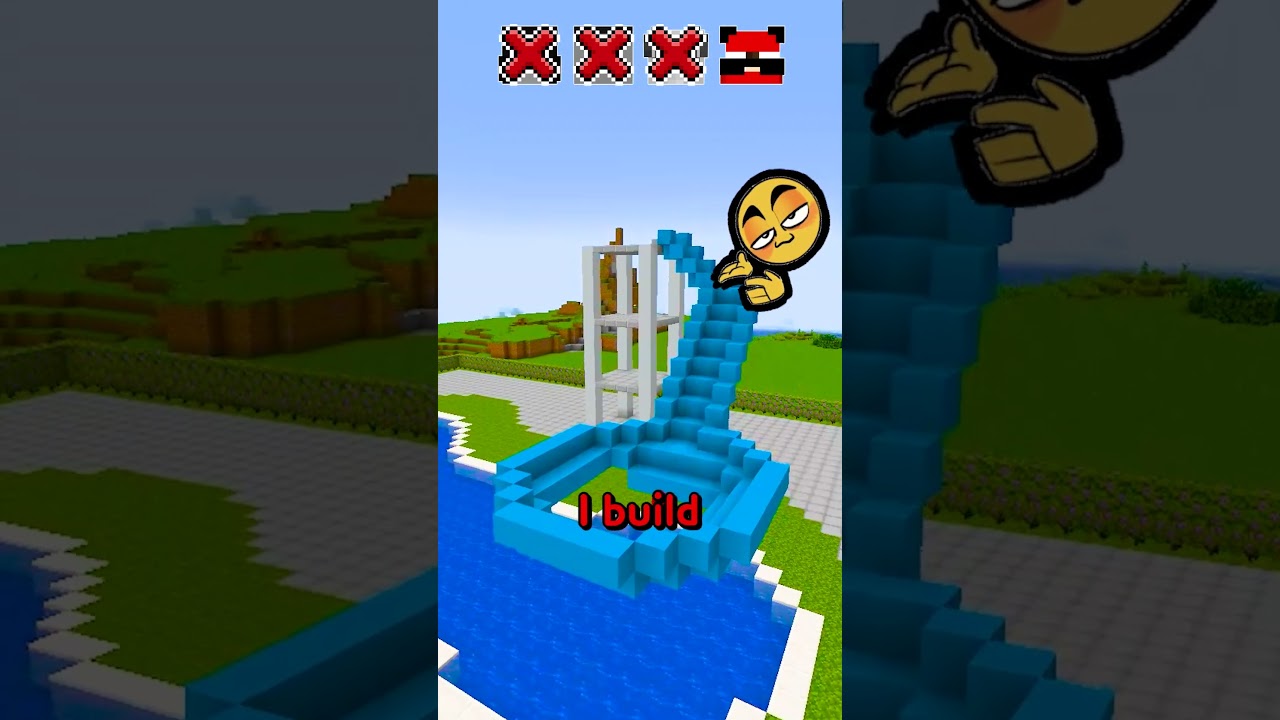 THE PERFECT WATER PARK FOR TRALALERITO IN MINECRAFT! 🌊🎢 #shorts