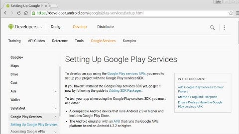 Setting Up Google Play Services on Eclipse-Android SDK