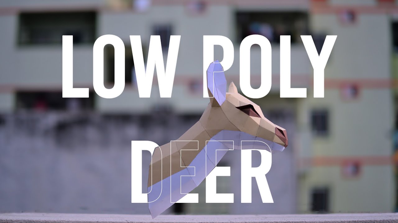 How the make LowPoly Papercraft Deer tutorials by 