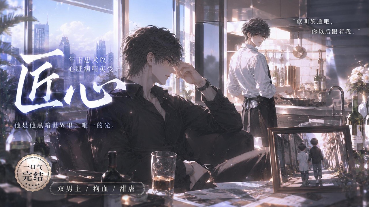 Two male leads 🌈—melodramatic/sweet angst—younger little wolf dog/strong 💗 Lu Shang, while discussing business at a bar, casually rescues a dirty young man, only to discover that this is the heart source he matched with ten years ago. 10+ old stories~