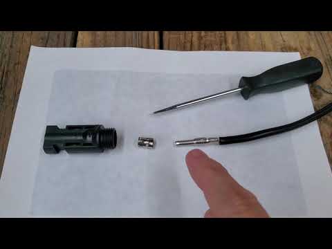 How to remove pin from MC4 solar connector