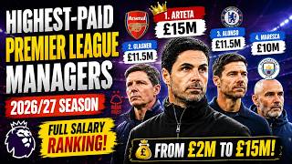 Highest-Paid Premier League Managers 2026-27 Season 💰 | Full Salary Ranking