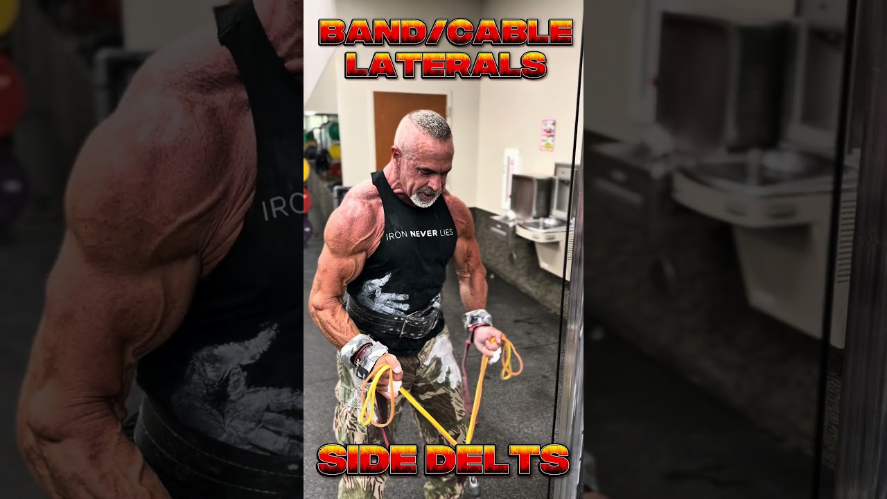 BAND/CABLE SIDE LATERALS FOR SIDE DELTS #workout #motivation #muscle #workouttips #exercise