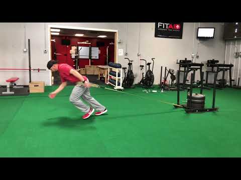 Sled Pull (Belt around waist)