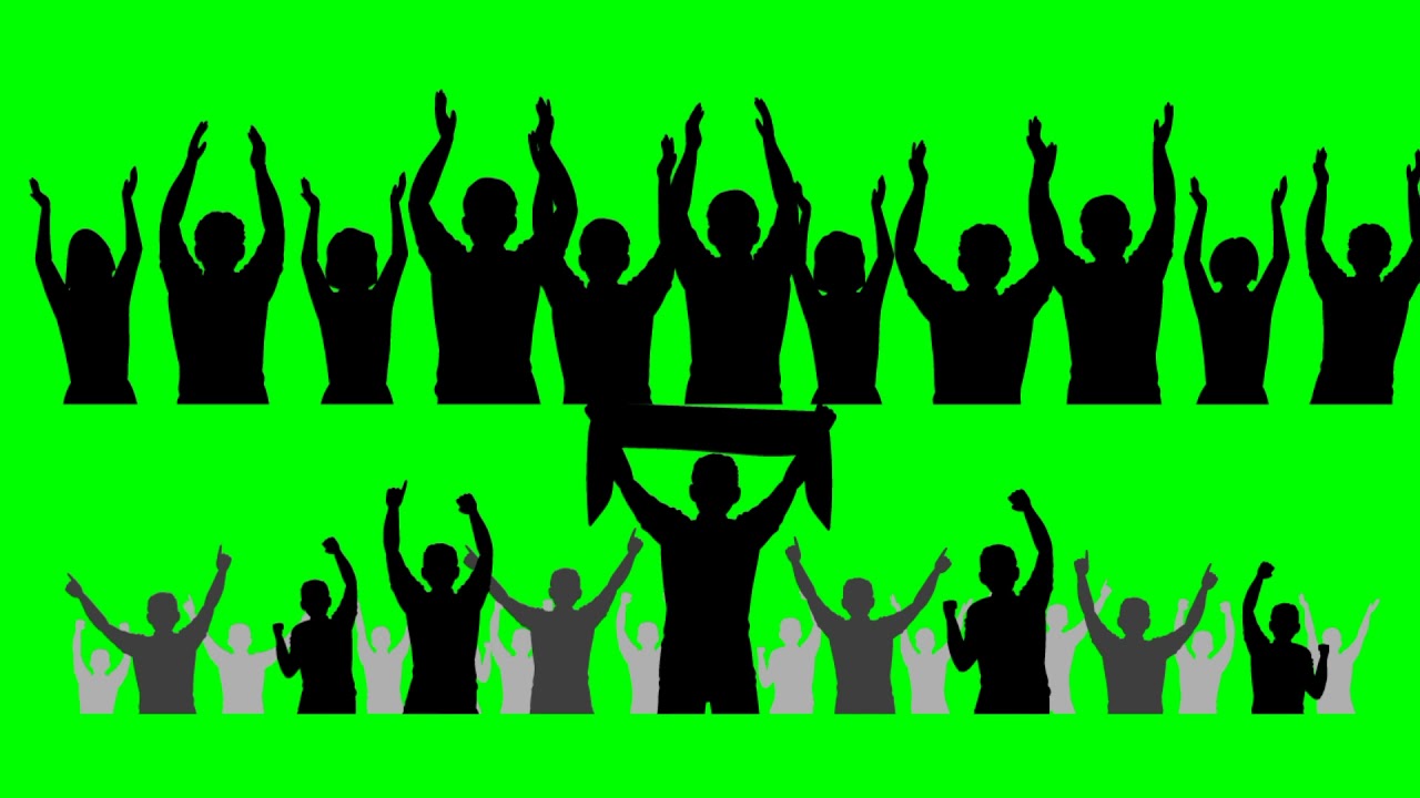 Crowd green screen effect for video making No copyright 