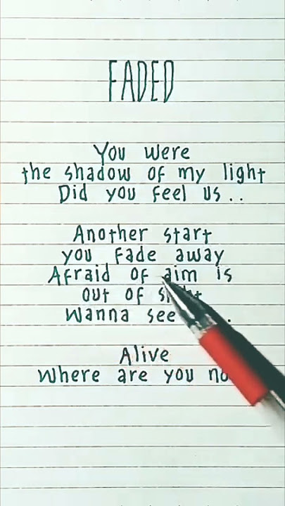Faded | Alan Walker | Different World Lyrics #LyricsPopulerSong #lagu #lirik #liriklagu #shorts #yt