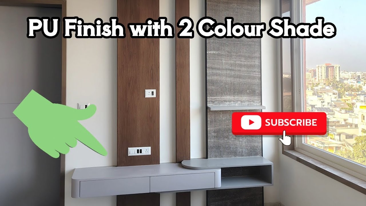 “TV unit panel with dual shade finish ✨Modern look, perfect contrast 🔥”