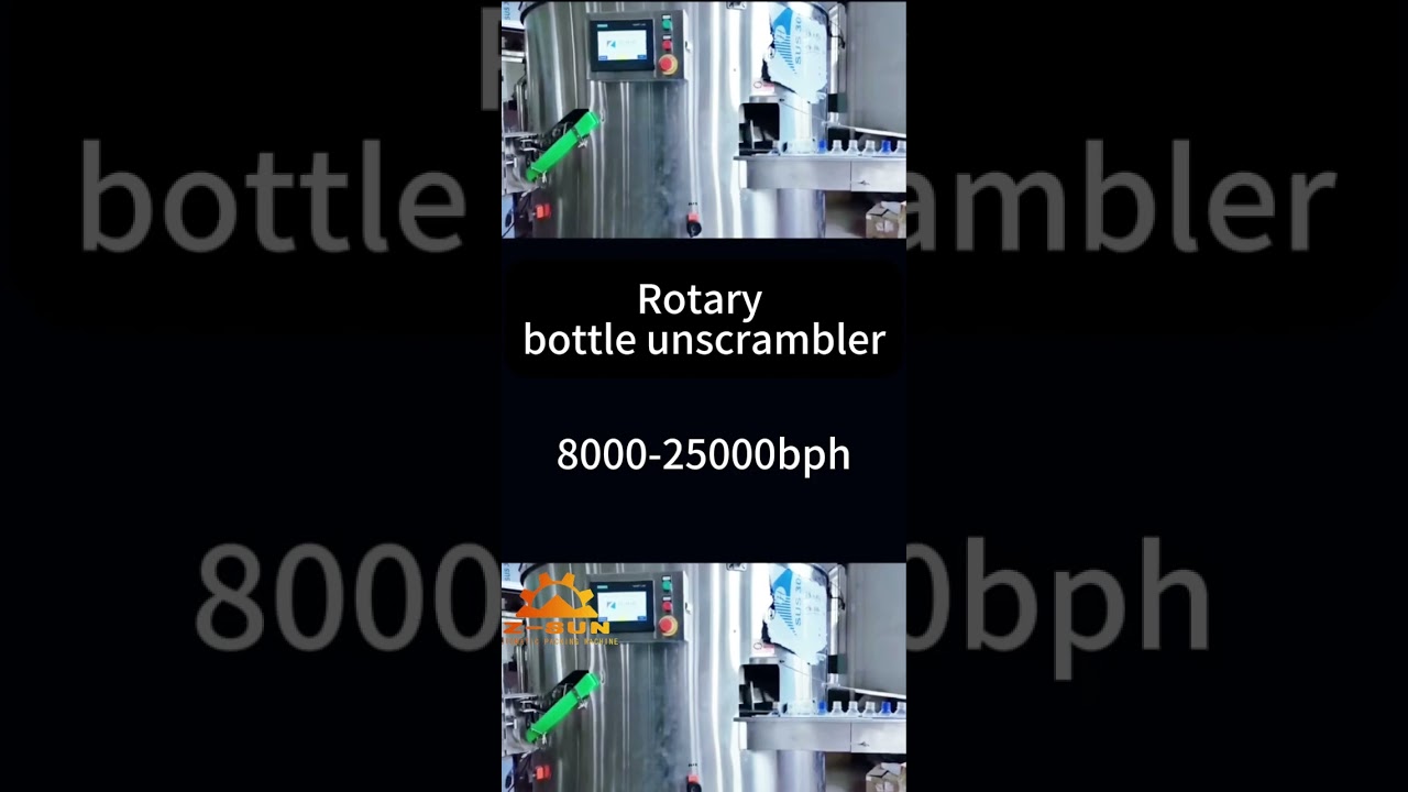 Rotary bottle unscrambler for liquid water filling line CE
