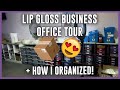 TOUR MY OFFICE FOR MY LIP GLOSS BUSINESS BEFORE I MOVE OUT! | How I Organize My Lip Gloss Business!