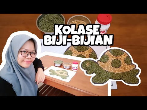 Cara Membuat Kolase Dari Biji Kacang Hijau