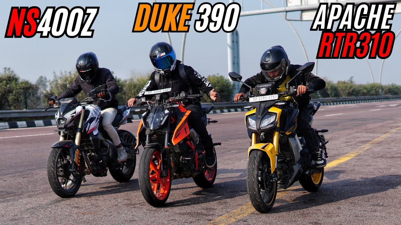 2026 Duke 390 vs 2026 Apache RTR310 vs Pulsar NS400Z | Hot Naked Battle!
