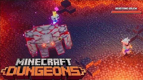 Fight The Redstone Golem - MINECRAFT DUNGEON - Redstone Mines