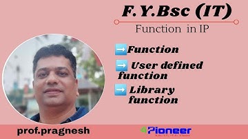 Function in IP(FY Bsc IT)