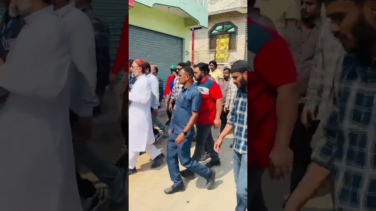 ASADUDDIN OWAISI MP Election Door To Door Campaign at Chandrayanguta Assembly Constituency Hyderabad