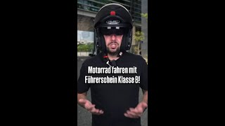 🔥 Mit Autoführerschein MOTORRAD fahren – komplett OHNE Prüfung! 😳🏍️ #shorts