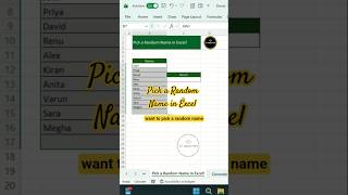 Pick a Random Name in Excel‼️#excel #exceltips @KTAnalytics