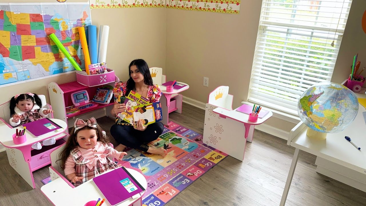 HAGO Y DECORO UN SALÓN DE CLASES PARA BEBÉS REBORN (JUGANDO A LA ESCUELITA)