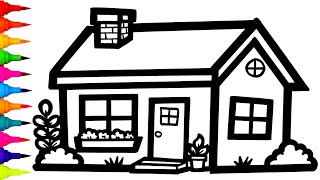 3D House Drawing Tutorial || How to Draw a Beautiful 3d House Step by Step 