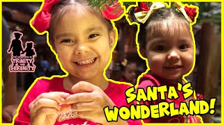 We met Santa Clause!!! Santa's Wonderland at Bass Pro Shops | Trinity and Serenity