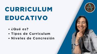 CURRICULUM EDUCATIVO - ¿Qué es? - Tipos de Curriculum - Niveles de concresión Curriculum