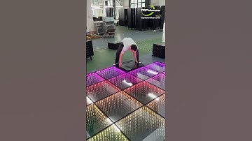 Instant shine! Set up your 3D LED dance floor in a flash! ⚡ #LEDDanceFloor #Shorts #led