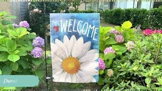Perfect garden flag for summer! I like the sturdy material and the print.