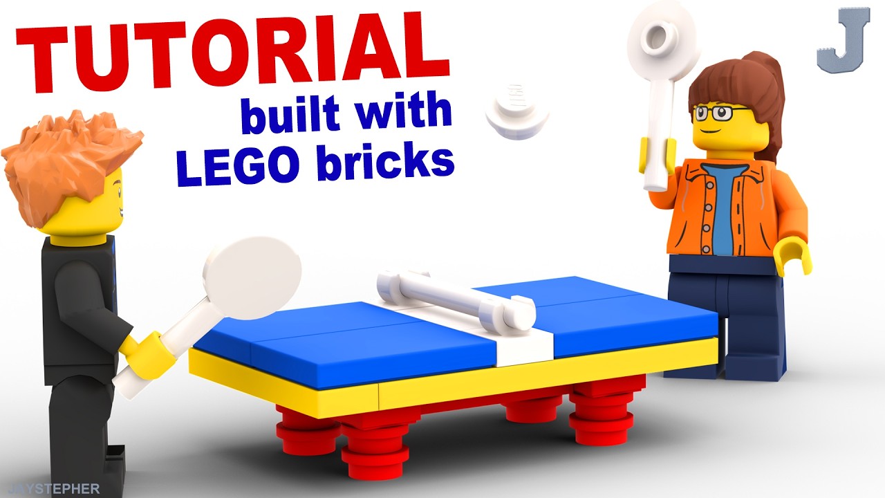 LEGO Tutorial On How To Make A Ping Pong Tennis Table 