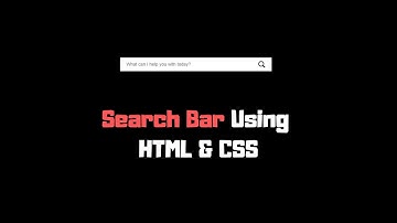 Responsive Search Bar HTML and CSS