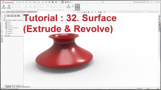 What's New in SOLIDWORKS 2017 Tutorial : Surface (Extrude & Revolve) | SOLIDWORKS 2018 Wealth