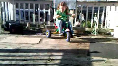 freedom riding her bike