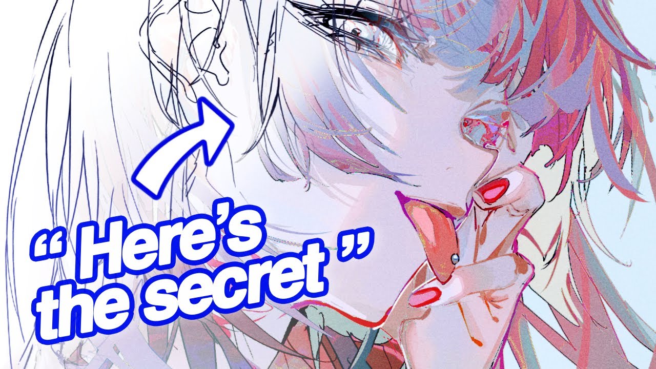 How to draw super detailed anime aesthetic art | Art Rocket
