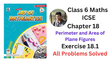 Joy of Maths Class 6 Chapter 18 Perimeter and Area of Plane Figures Exercise 18.1 - #icse #area