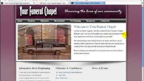 Funeral Home Websites | Free Training | Upload Online Obitu