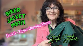 Sewing A Zipper Sleeve Opening | McCalls 8121 Biker Jacket