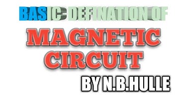 U2 Lecture 1 Basic definitions of Magnetic Circuit by Dr. Nagnath Hulle